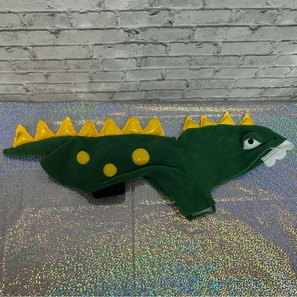 Dinosaur Size SM Dog Pet Costume Halloween Green Yellow Monster Dino